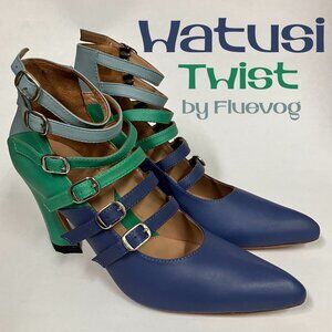*BRAND NEW* S/S 2018 Twist WATUSI, Blue/Green, Size 9.5 (best for 8.5/9)! CUTE!!